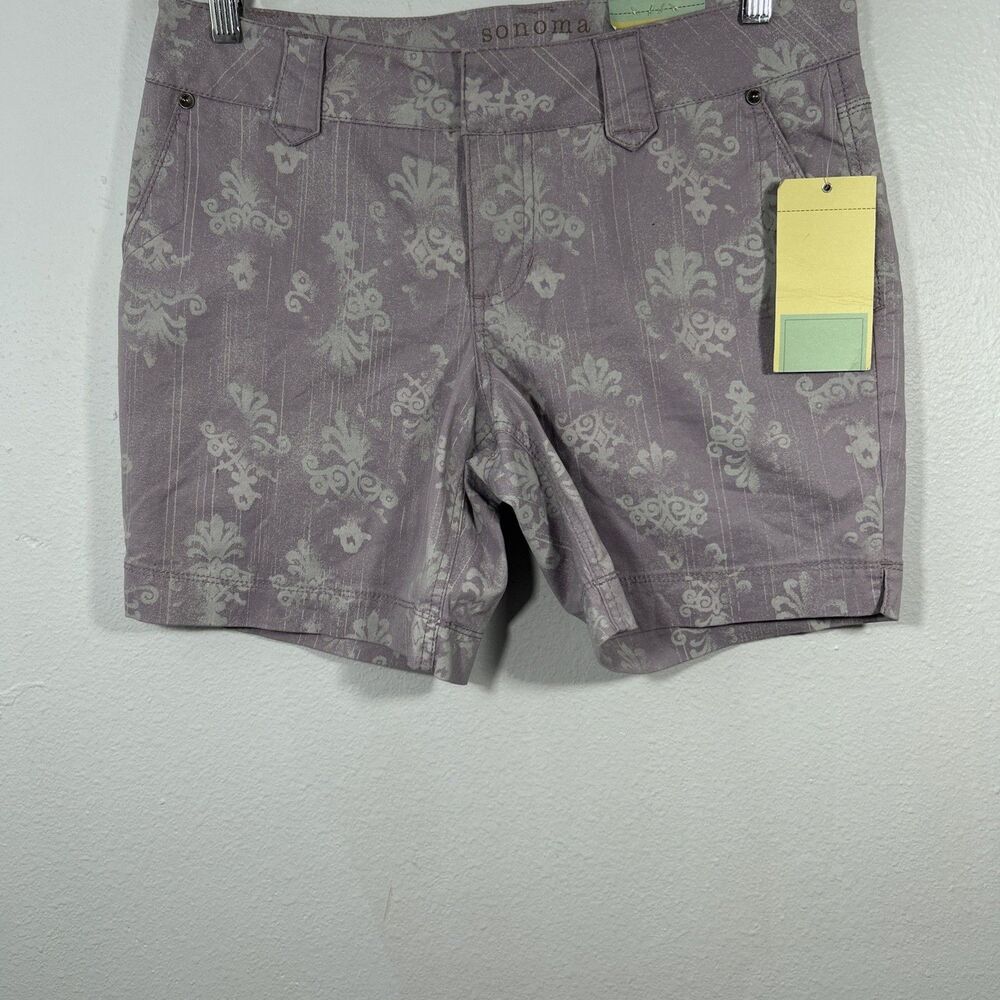 Sonoma Shorts Womens 6 Haze Floral Modern Fit Low Rise‎ Straight Stretch Y2K